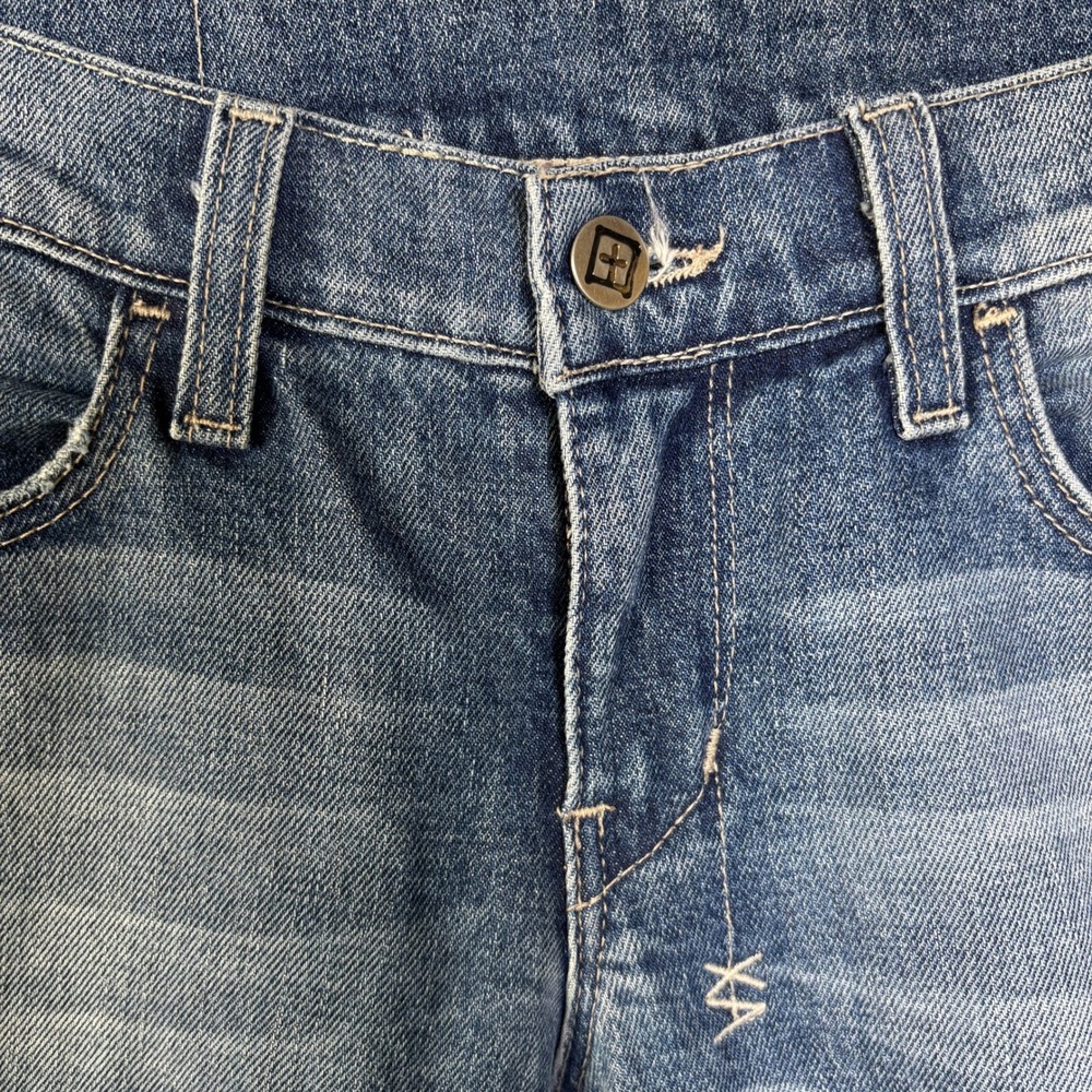 Ksubi Womens Size 27 Blue Skinny Jeans Zip Ankle Detail‎ Stitched Pockets Emb + - Picture 5 of 11